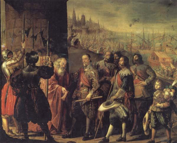 PEREDA, Antonio de The Relief of Genoa France oil painting art
